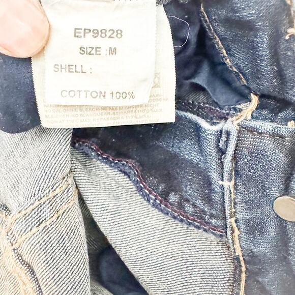 Nuee Dark Wash Indigo Wash Distressed Raw Hem Denim Jeans Size 27 - Picture 7 of 9